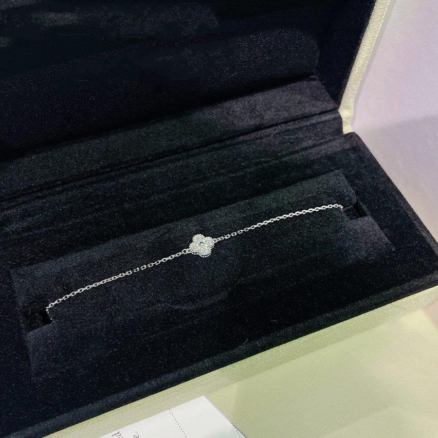 [⭐Clover Jewelry]CLOVER  SINGLE FLOWER BRACELET SILVER