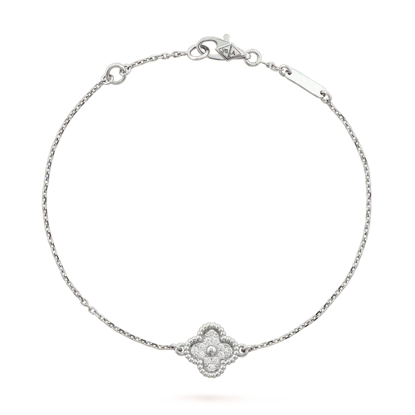 [⭐Clover Jewelry]CLOVER  SINGLE FLOWER BRACELET SILVER