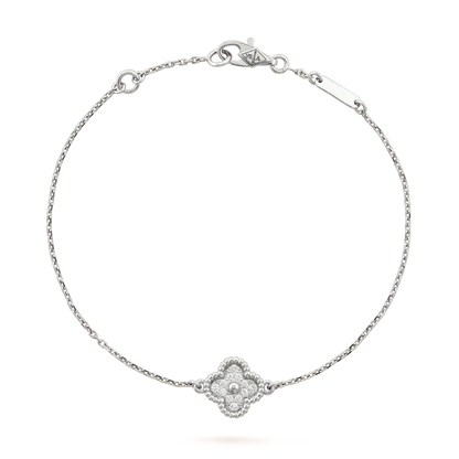 [⭐Clover Jewelry]CLOVER  SINGLE FLOWER BRACELET SILVER