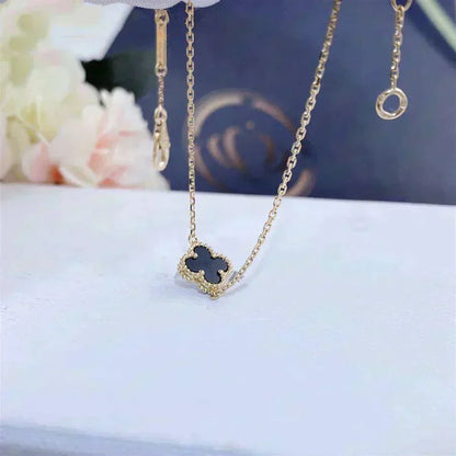 [⭐Clover Jewelry]CLOVER ONYX SINGLE FLOWER BRACELET
