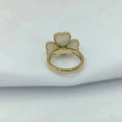 [⭐Clover Jewelry]SWEET CLOVER WHITE MOP RING