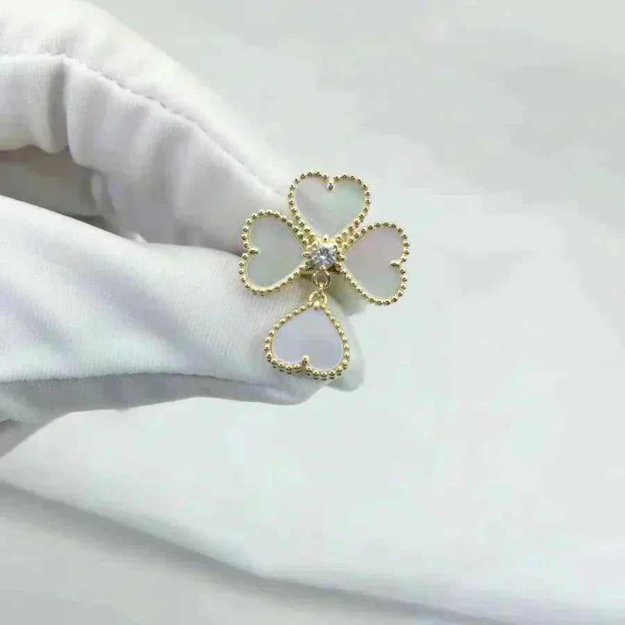 [⭐Clover Jewelry]SWEET CLOVER WHITE MOP RING