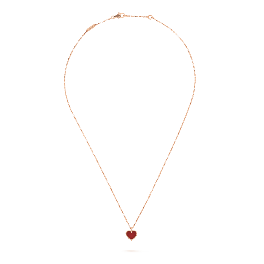 [⭐Clover Jewelry]SWEET CLOVER CARNELIAN HEART NECKLACE