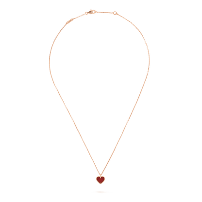 [⭐Clover Jewelry]SWEET CLOVER CARNELIAN HEART NECKLACE