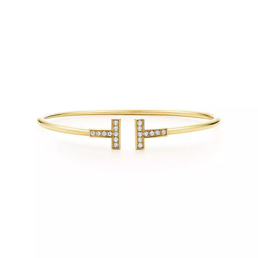 [Clover Jewelry]T BRACELET 1.8MM GOLD DIAMOND