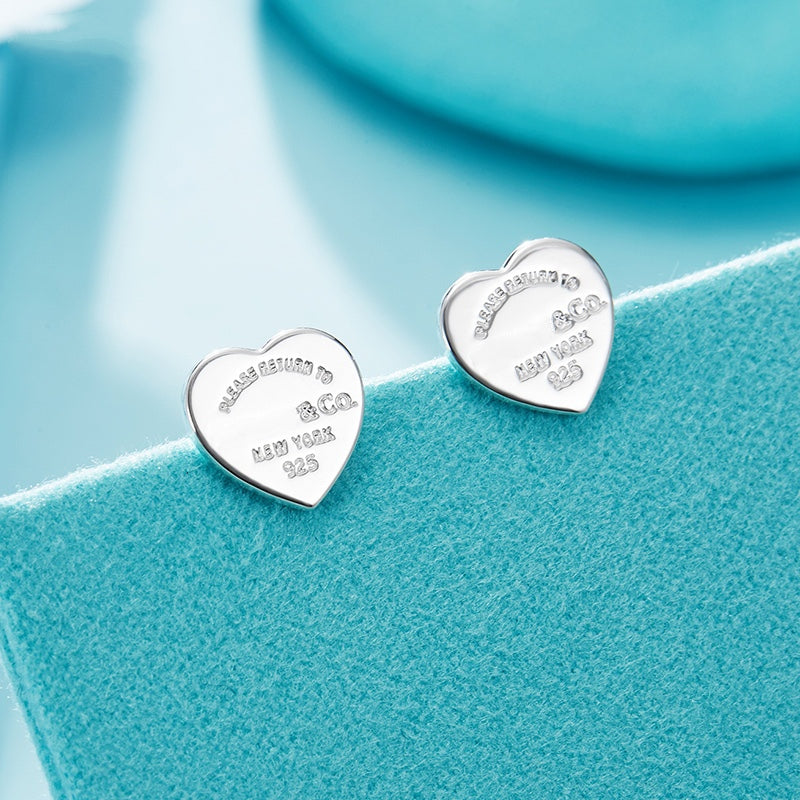 [Clover Jewelry]RETURN TO TIF LOVE SILVER EARRINGS