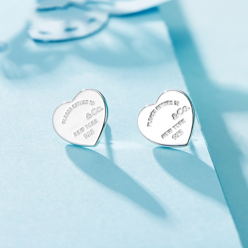 [Clover Jewelry]RETURN TO TIF LOVE SILVER EARRINGS