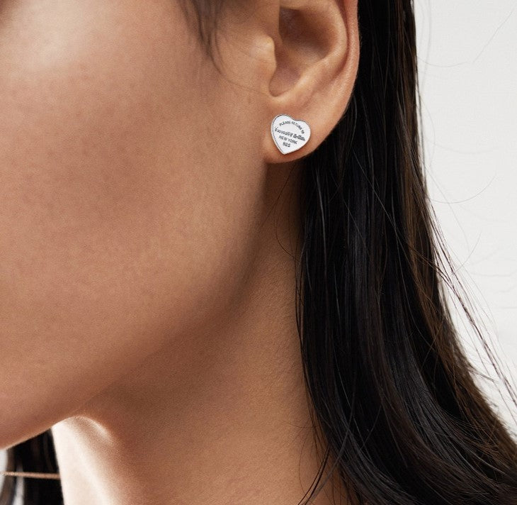 [Clover Jewelry]RETURN TO TIF LOVE SILVER EARRINGS
