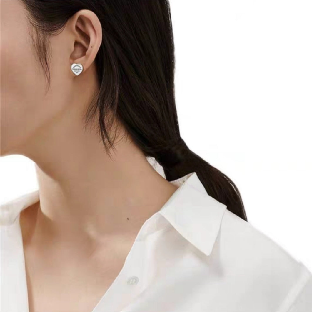 [Clover Jewelry]RETURN TO TIF LOVE SILVER EARRINGS