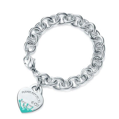 [Clover Jewelry]LOVE HEART RETURN TO TIF SILVER BRACELET