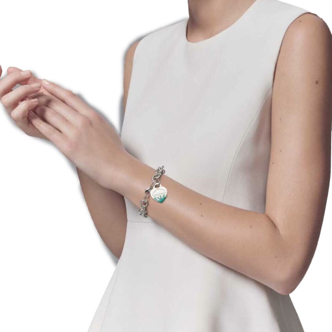 [Clover Jewelry]LOVE HEART RETURN TO TIF SILVER BRACELET