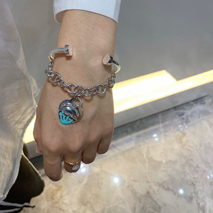 [Clover Jewelry]LOVE HEART RETURN TO TIF SILVER BRACELET