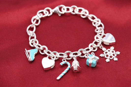 [Clover Jewelry]CHRISTMAS SILVER BRACELET