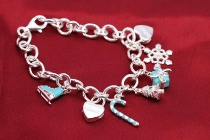 [Clover Jewelry]CHRISTMAS SILVER BRACELET