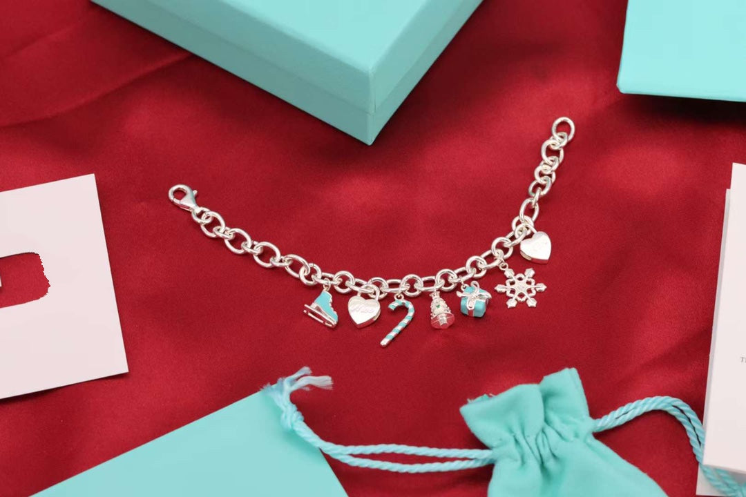 [Clover Jewelry]CHRISTMAS SILVER BRACELET