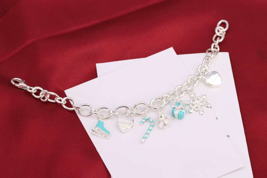 [Clover Jewelry]CHRISTMAS SILVER BRACELET