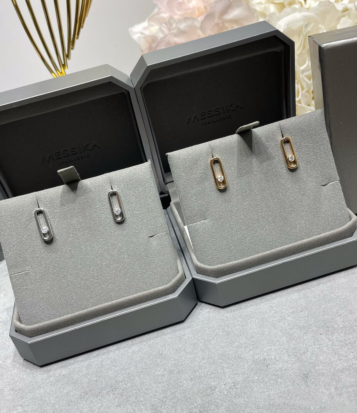 [⭐Clover Jewelry]MOVE UNO SMALL 1 DIAMOND EARRINGS