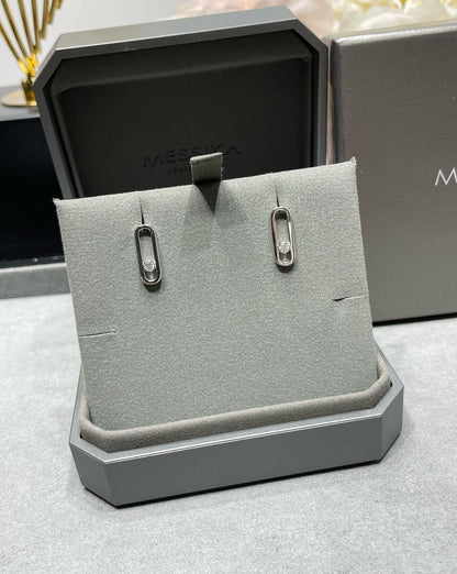 [⭐Clover Jewelry]MOVE UNO SMALL 1 DIAMOND EARRINGS