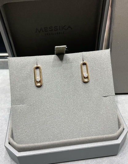 [⭐Clover Jewelry]MOVE UNO SMALL 1 DIAMOND EARRINGS