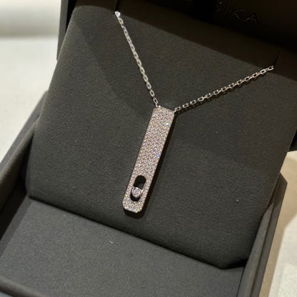 [⭐Clover Jewelry]MY FIRST DIAMOND PAVED NECKLACE