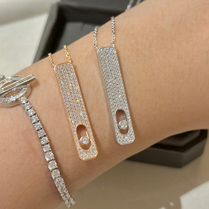 [⭐Clover Jewelry]MY FIRST DIAMOND PAVED NECKLACE