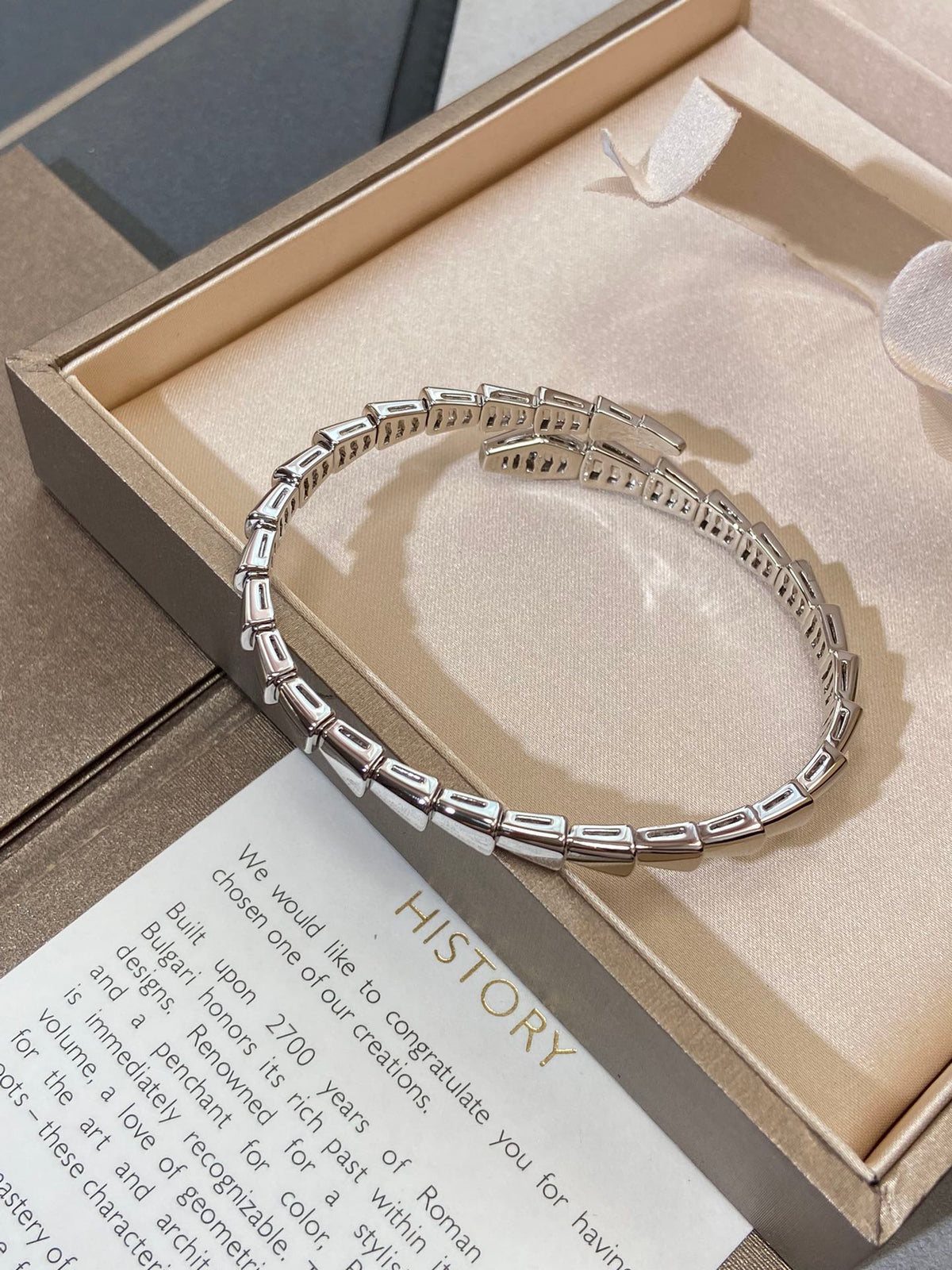 [⭐Clover Jewelry]SERPENTI VIPER SILVER BRACELET