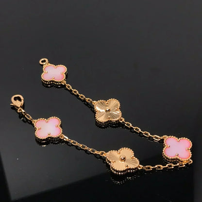 [⭐Clover Jewelry] CLOVER 5 MOTIFS  PINK MOP BRACELET COLLECTION