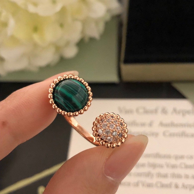 [⭐Clover Jewelry]PERLEE COULEURS DIAMOND ROSE GOLD BETWEEN THE FINGER RING