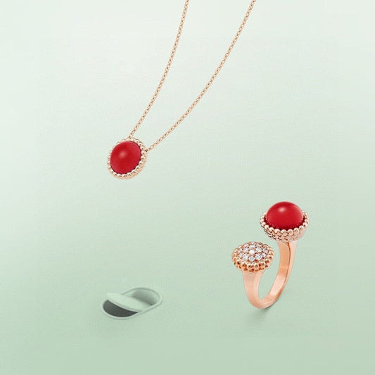 [⭐Clover Jewelry]PERLEE COULEURS DIAMOND ROSE GOLD BETWEEN THE FINGER RING