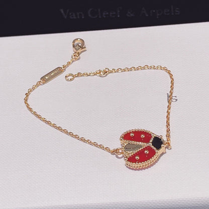 [⭐Clover Jewelry]LUCKY SPRING 1 MOTIF PINK GOLD BRACELET