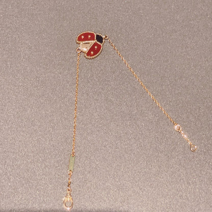 [⭐Clover Jewelry]LUCKY SPRING 1 MOTIF PINK GOLD BRACELET