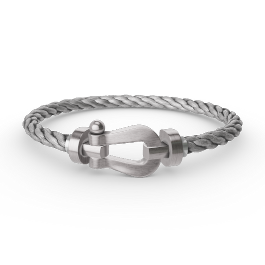 [⭐Clover Jewelry]FORCE LARGE HORSESHOE NO DIAMOND BRACELET SILVER