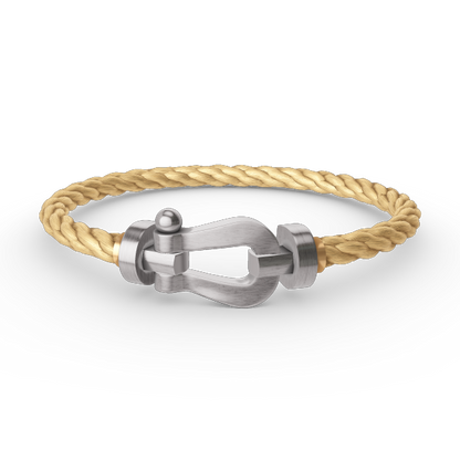 [⭐Clover Jewelry]FORCE LARGE HORSESHOE NO DIAMOND BRACELET SILVER