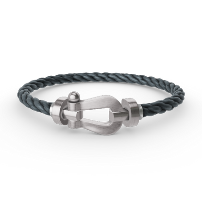[⭐Clover Jewelry]FORCE LARGE HORSESHOE NO DIAMOND BRACELET SILVER