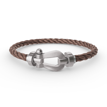 [⭐Clover Jewelry]FORCE LARGE HORSESHOE NO DIAMOND BRACELET SILVER