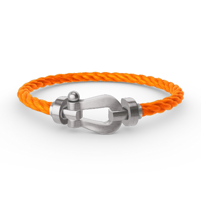 [⭐Clover Jewelry]FORCE LARGE HORSESHOE NO DIAMOND BRACELET SILVER