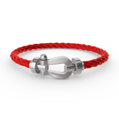 [⭐Clover Jewelry]FORCE LARGE HORSESHOE NO DIAMOND BRACELET SILVER