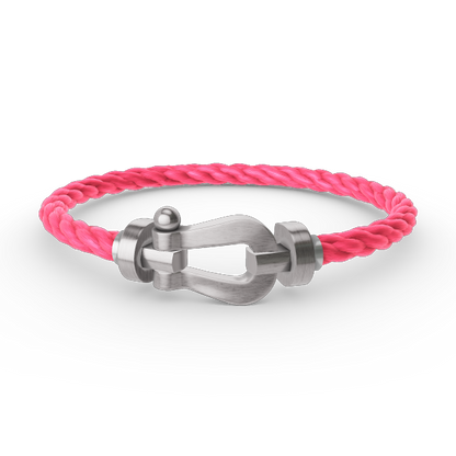 [⭐Clover Jewelry]FORCE LARGE HORSESHOE NO DIAMOND BRACELET SILVER