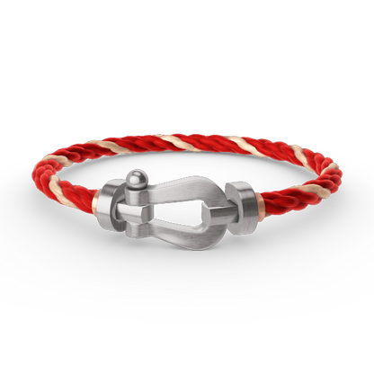 [⭐Clover Jewelry]FORCE LARGE HORSESHOE NO DIAMOND BRACELET SILVER