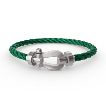 [⭐Clover Jewelry]FORCE LARGE HORSESHOE NO DIAMOND BRACELET SILVER