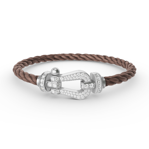 [⭐Clover Jewelry]FORCE LARGE HORSESHOE FULL DIAMOND BRACELET SILVER