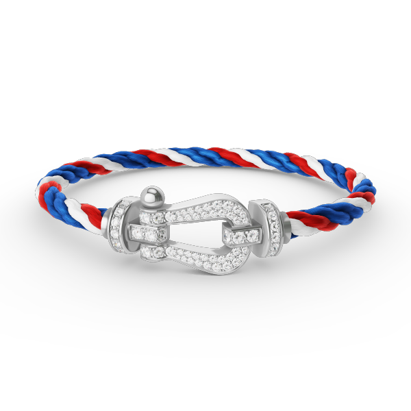 [⭐Clover Jewelry]FORCE LARGE HORSESHOE FULL DIAMOND BRACELET SILVER