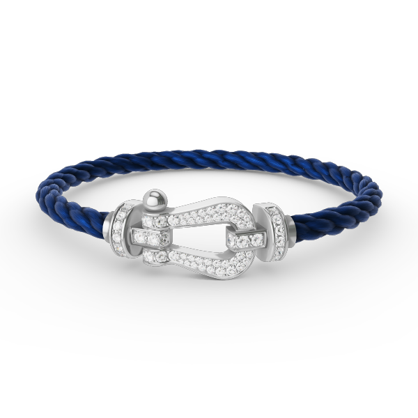[⭐Clover Jewelry]FORCE LARGE HORSESHOE FULL DIAMOND BRACELET SILVER