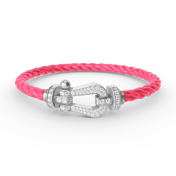 [⭐Clover Jewelry]FORCE LARGE HORSESHOE FULL DIAMOND BRACELET SILVER