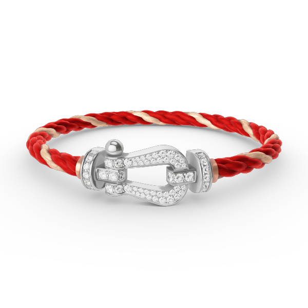 [⭐Clover Jewelry]FORCE LARGE HORSESHOE FULL DIAMOND BRACELET SILVER