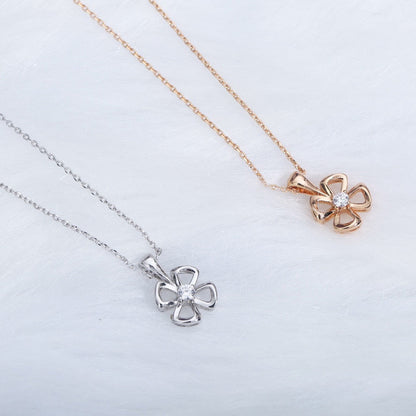 [⭐Clover Jewelry]FIOREVER NECKLACE DIAMOND CENTER