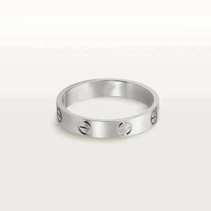 [⭐Clover Jewelry]LOVE RING 4MM 1 DIAMOND SILVER