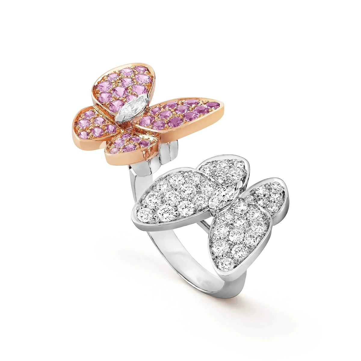 [⭐Clover Jewelry]TWIN BUTTERFLY DIAMOND RING