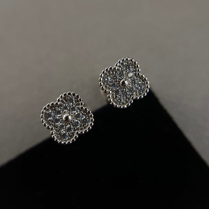[⭐Clover Jewelry]CLOVER MINI DIAMOND STUD EARRINGS
