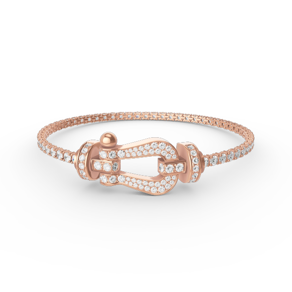 [⭐Clover Jewelry]FORCE  LARGE HORSESHOE FULL DIAMOND TENNIS BRACELET